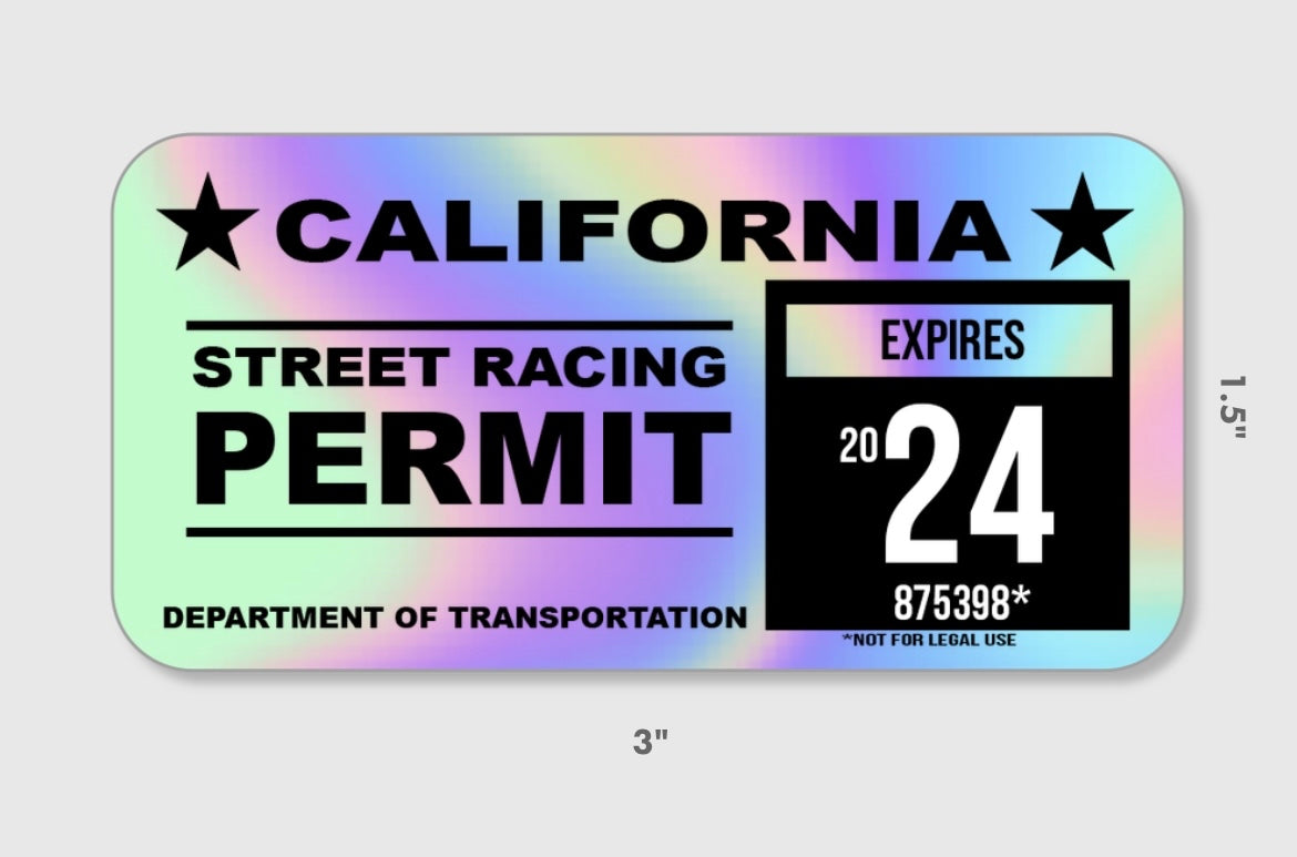 California Street Racing Permit